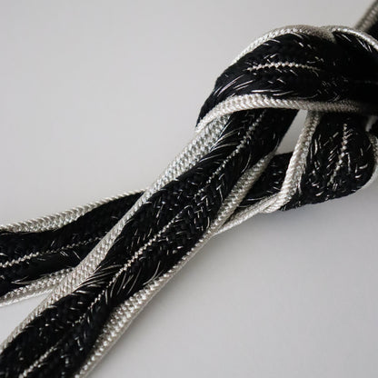 帯締め「高麗浮木の葉- slv blk」和小物さくら