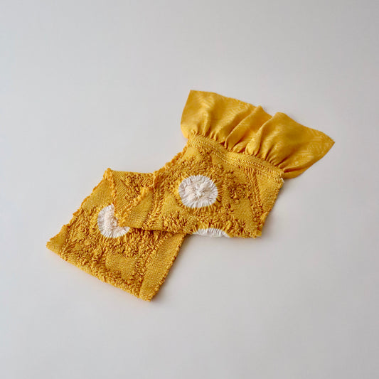 絞染め帯揚げ「立涌花 - yel」和小物さくら