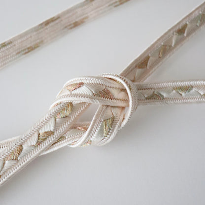 帯締め「高麗浮目静海金糸入 - wht」和小物さくら
