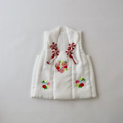 被布 | 七五三 | 三歳 | 正絹 | 薬玉 | 白 | 刺繍