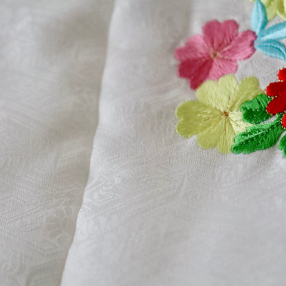 被布 | 七五三 | 三歳 | 正絹 | 薬玉 | 白 | 刺繍