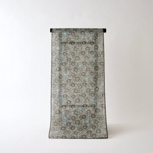 綿麻乱絽ゆかた「豆引き染鉄線」衣草紙