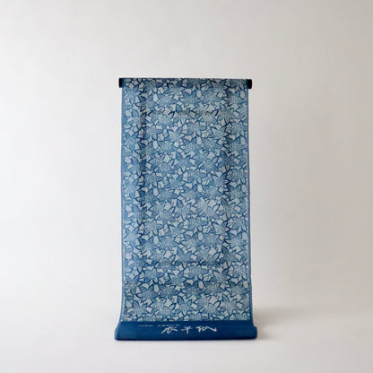 正藍絹紅梅「江戸長板 - 紫陽花」衣草紙