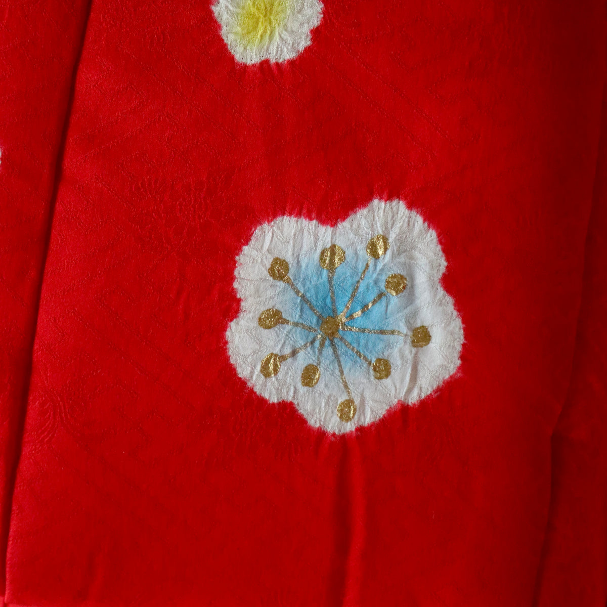 御祝着セット | 七五三 | 三歳 | 正絹 | 赤白黒 | 鞠 | 刺繍 | 絞染