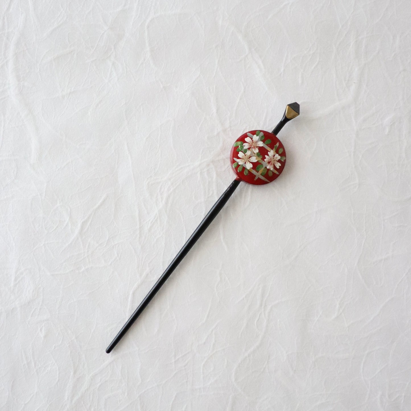 かんざし「平打ち 格子桜」大原商店