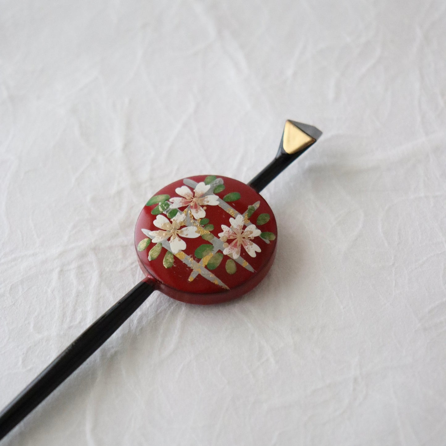 かんざし「平打ち 格子桜」大原商店