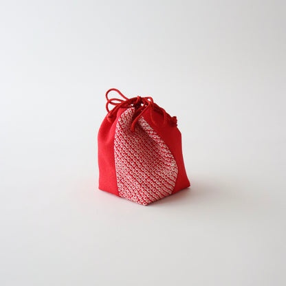 御祝着セット | 七五三 | 三歳 | 正絹 | 赤 | 鞠 | 花籠 | 刺繍