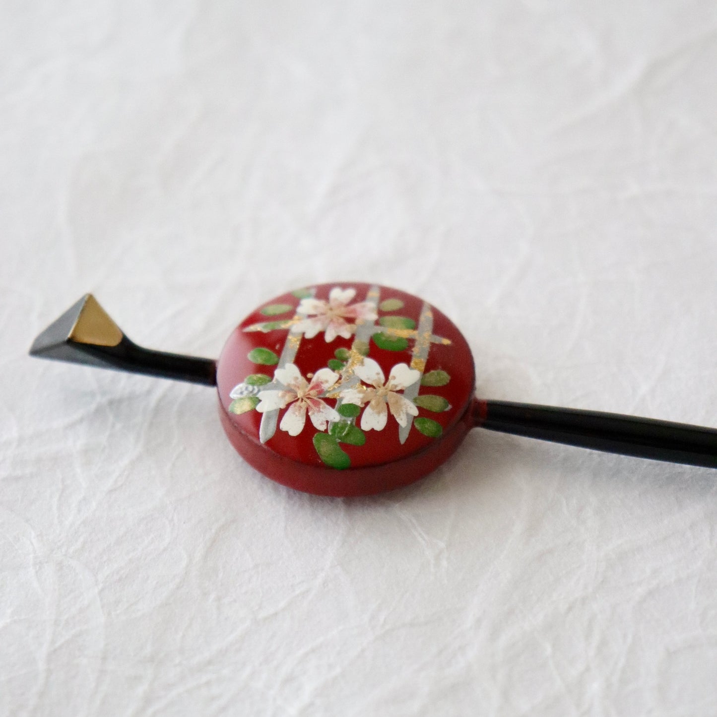 かんざし「平打ち 格子桜」大原商店