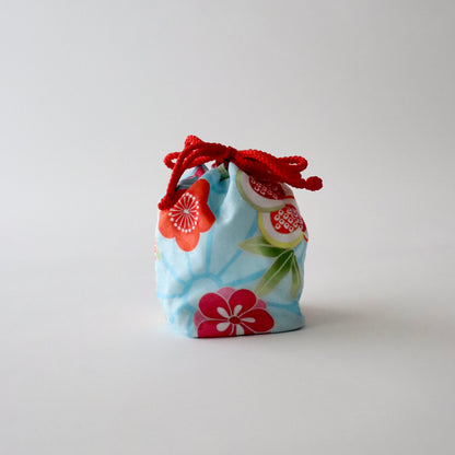 御祝着セット | 七五三 | 三歳 | 化繊 | 水色 | 花 | プリント
