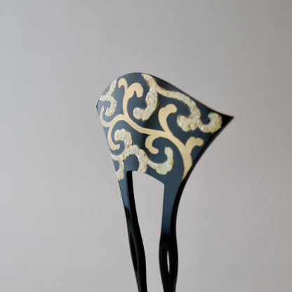 かんざし「螺鈿細工 - 唐草」大原商店