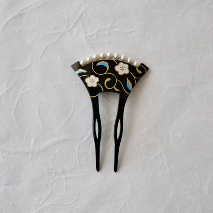 かんざし「梅唐草珠繋 - blk」大原商店