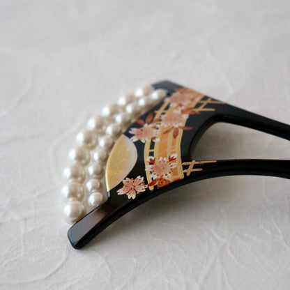 かんざし「桜橋珠繋 - blk」大原商店