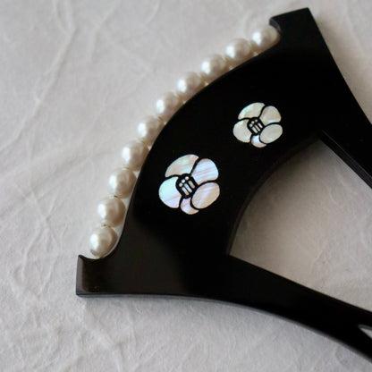 かんざし「螺鈿 椿」大原商店