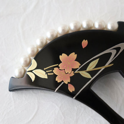 かんざし「桜観世水珠繋 - blk」大原商店