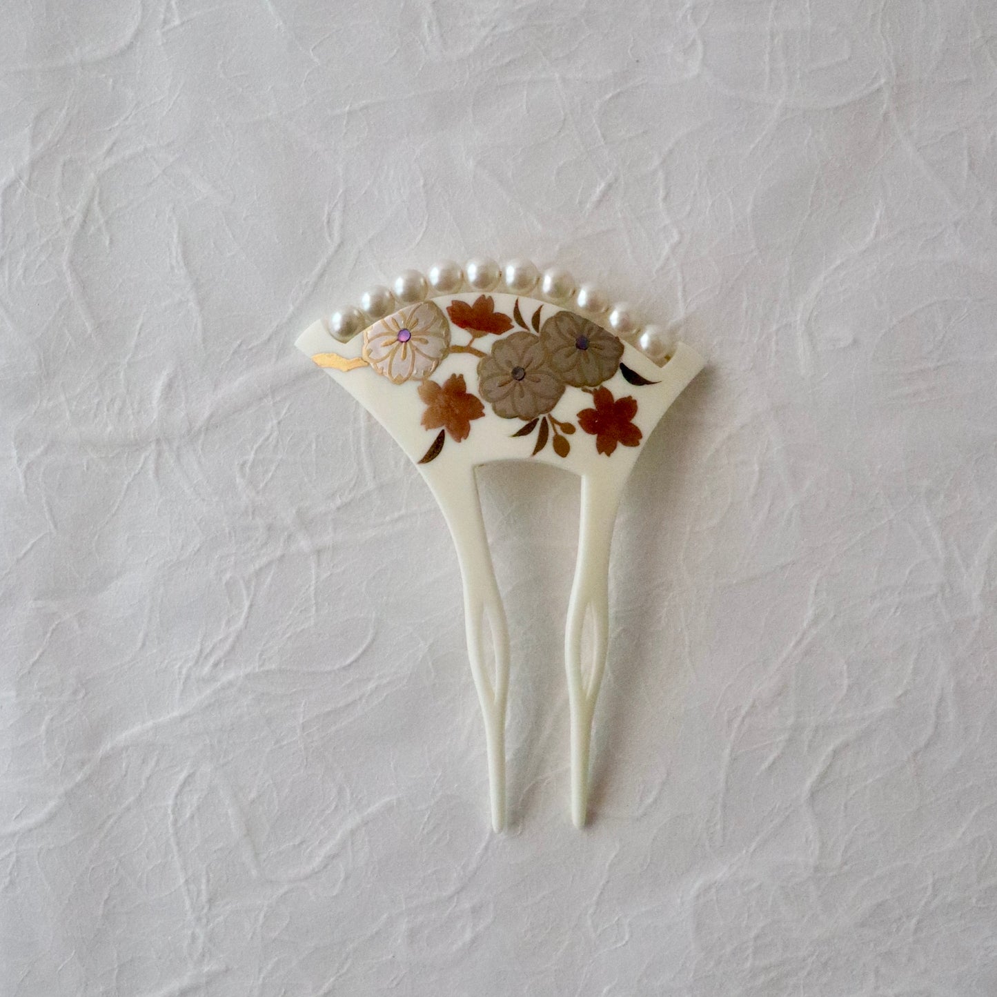 かんざし「桜に珠繋 - wht」大原商店