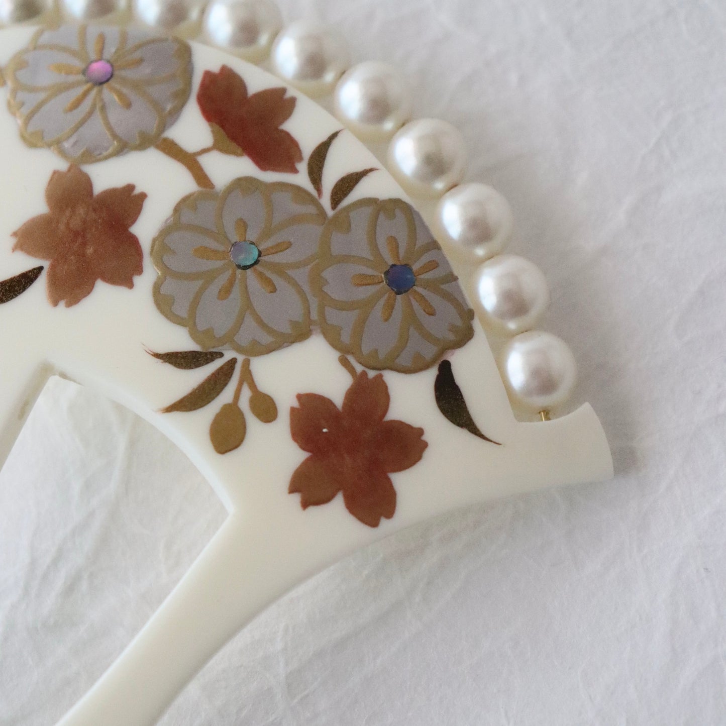 かんざし「桜に珠繋 - wht」大原商店