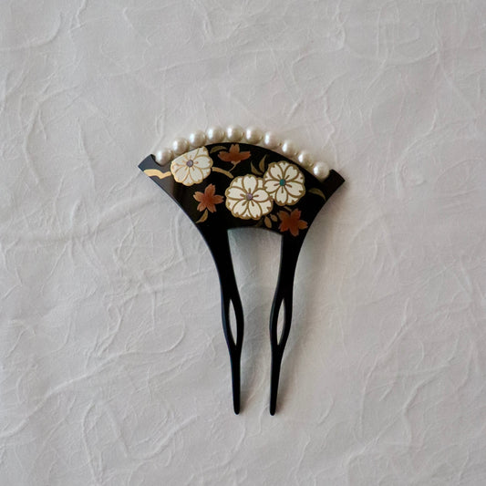 かんざし「桜に珠繋 - blk」大原商店