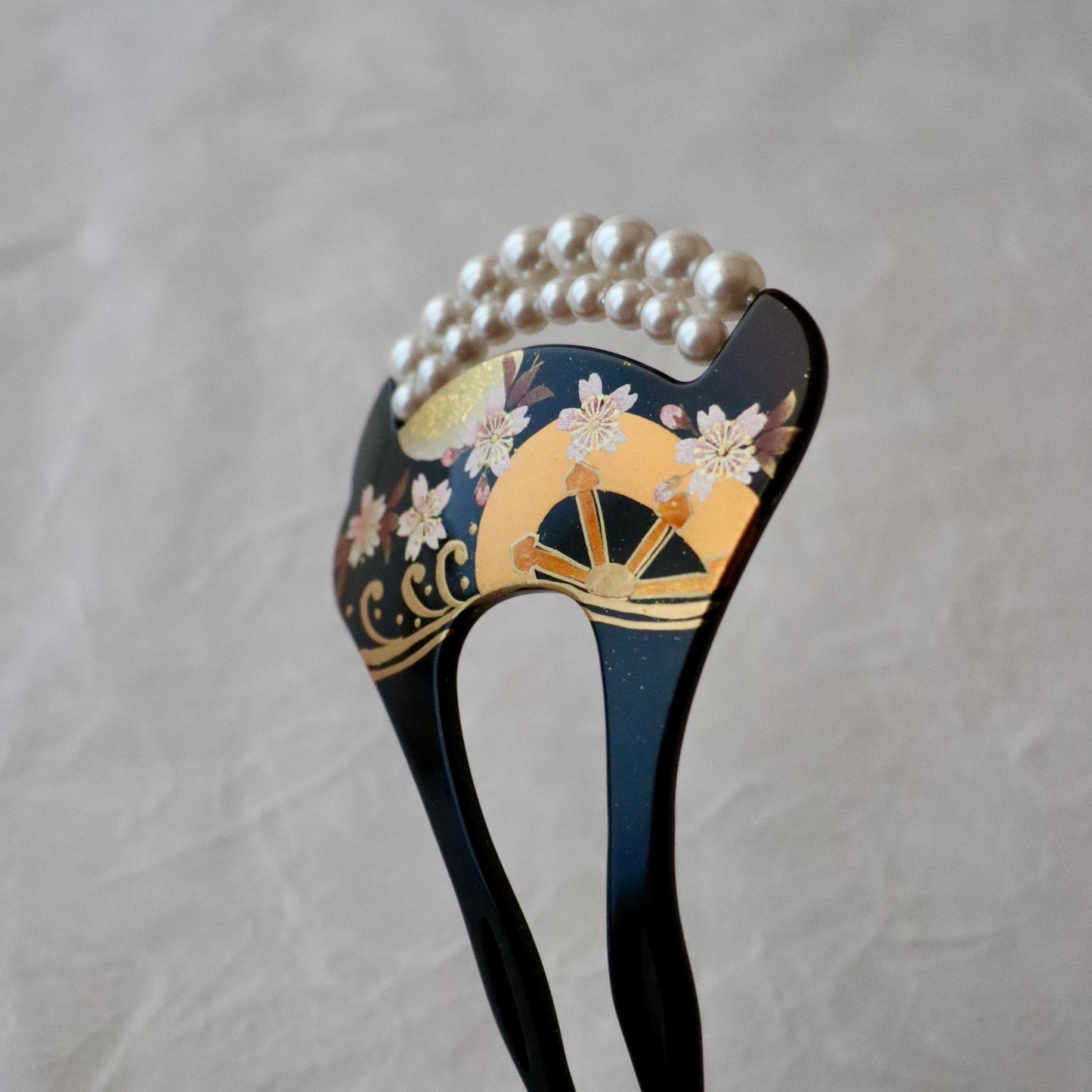 かんざし「桜片輪珠繋 - blk」大原商店