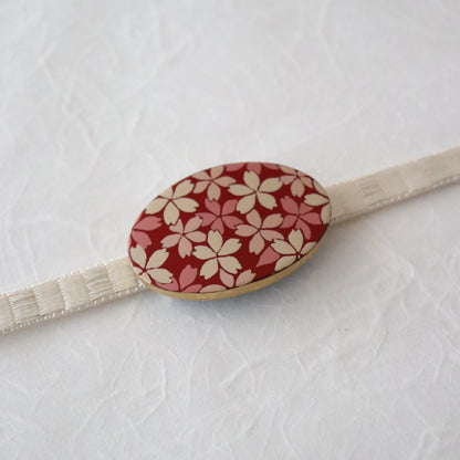 帯留「桜満開」大原商店