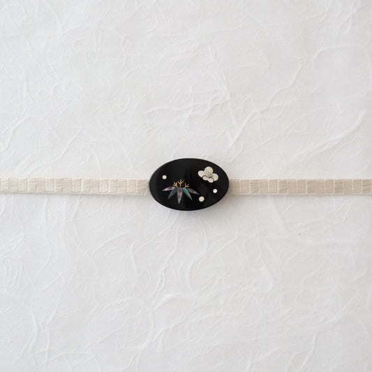 帯留「螺鈿 - 竹梅」大原商店