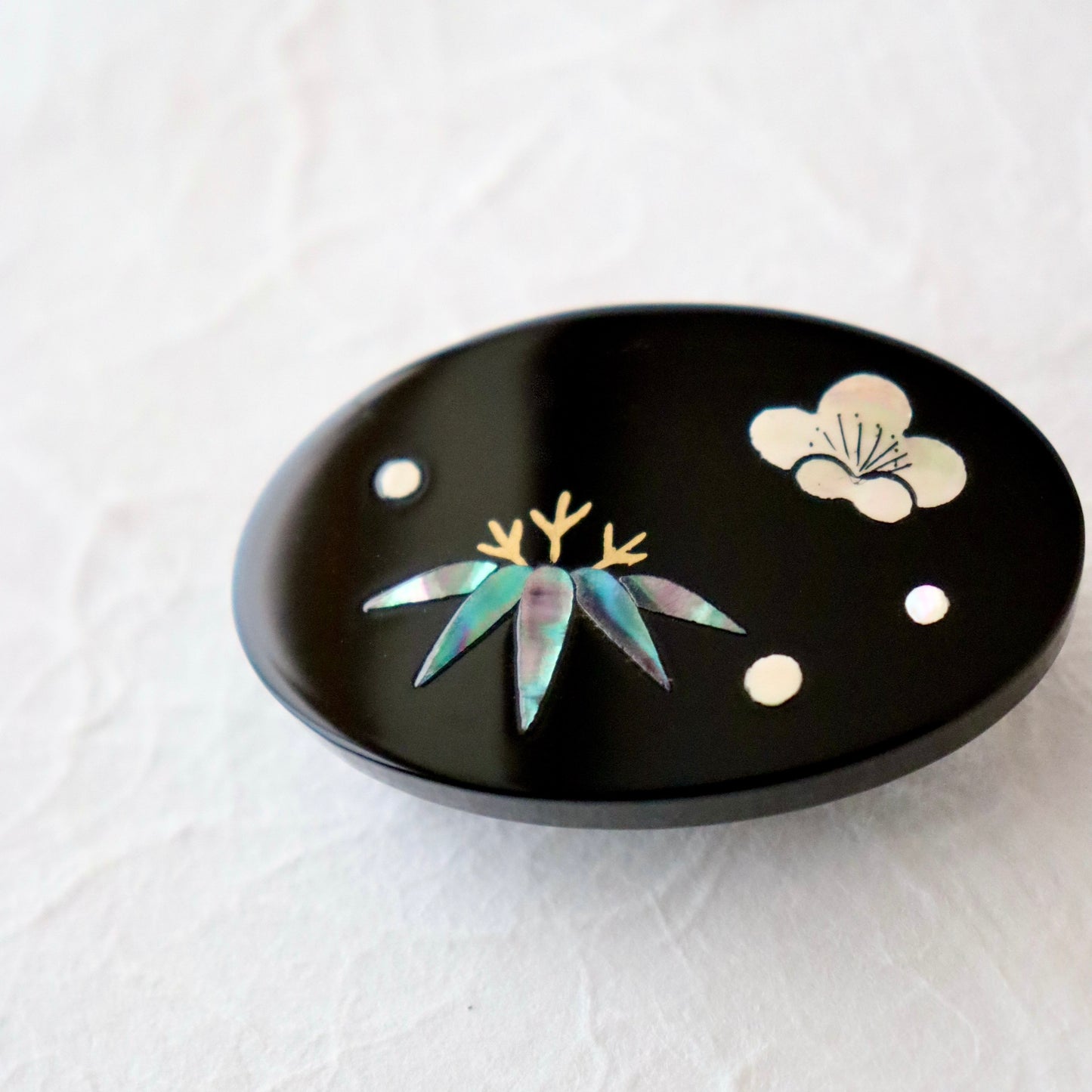 帯留「螺鈿 - 竹梅」大原商店