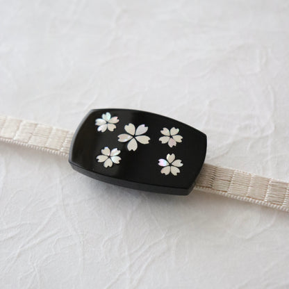 帯留「螺鈿 - 桜」大原商店