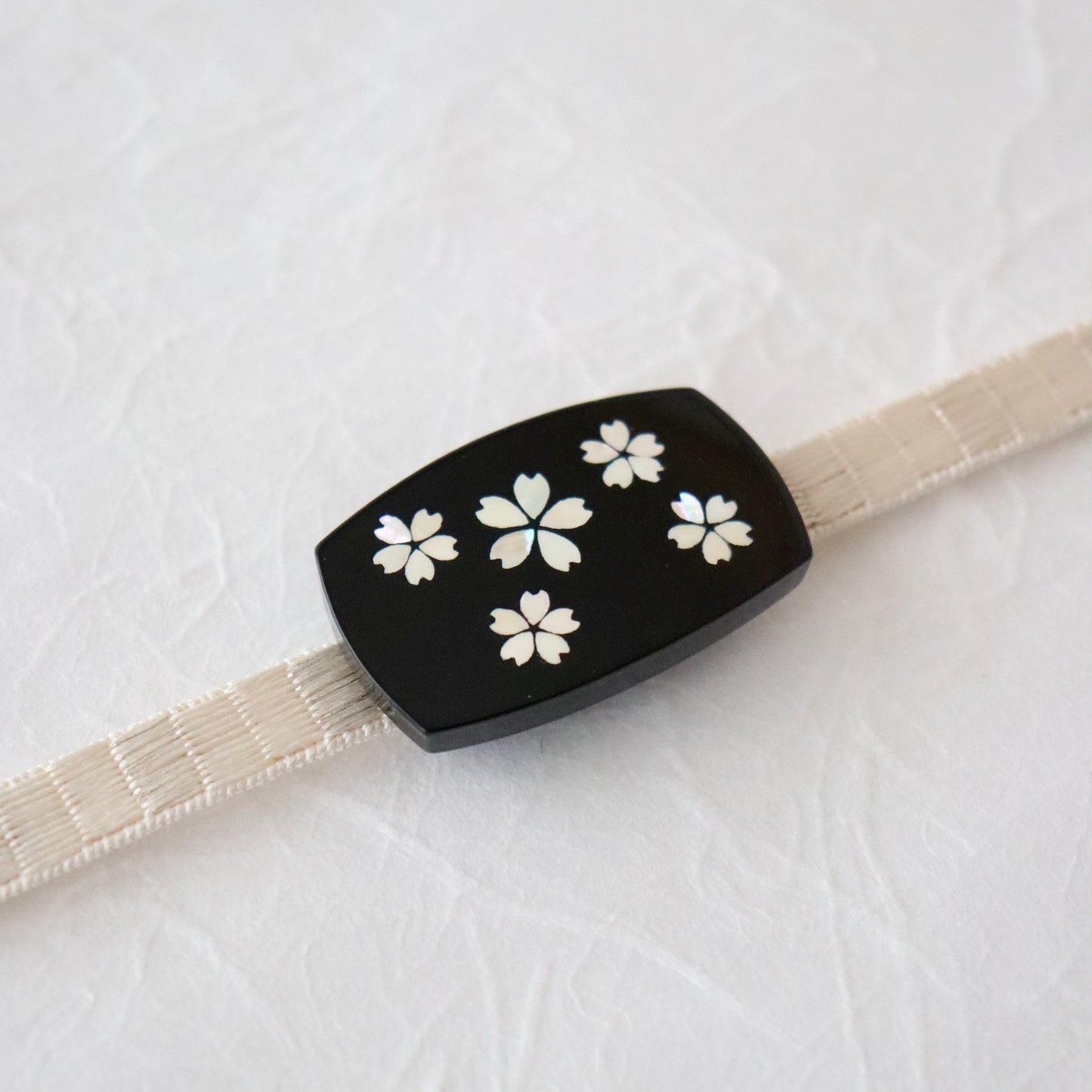 帯留「螺鈿 - 桜」大原商店