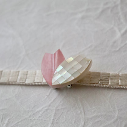 帯留「螺鈿 - 桜花弁」大原商店