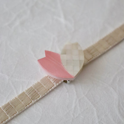 帯留「螺鈿 - 桜花弁」大原商店