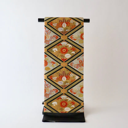 袋帯「舞楽菱文」梅垣織物