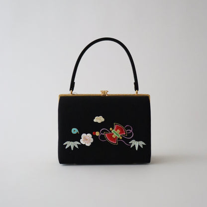草履バッグセット「宝尽くし - blk」和小物さくら