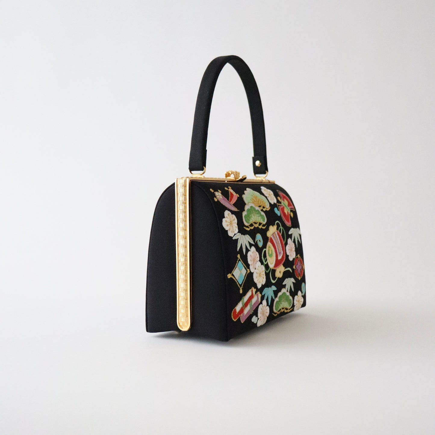 草履バッグセット「宝尽くし - blk」和小物さくら