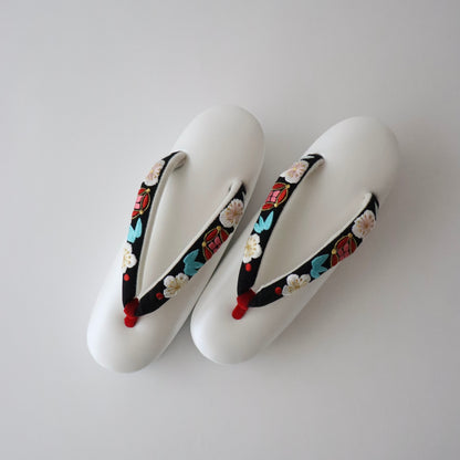 草履バッグセット「宝尽くし - blk」和小物さくら