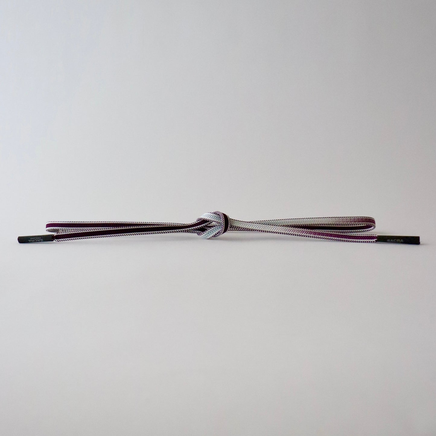 帯締め「綾竹耳縞片手先暈し裏無地 - purp/blu」和小物さくら