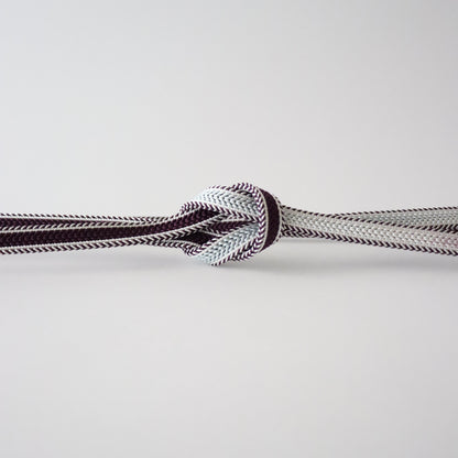 帯締め「綾竹耳縞片手先暈し裏無地 - purp/blu」和小物さくら