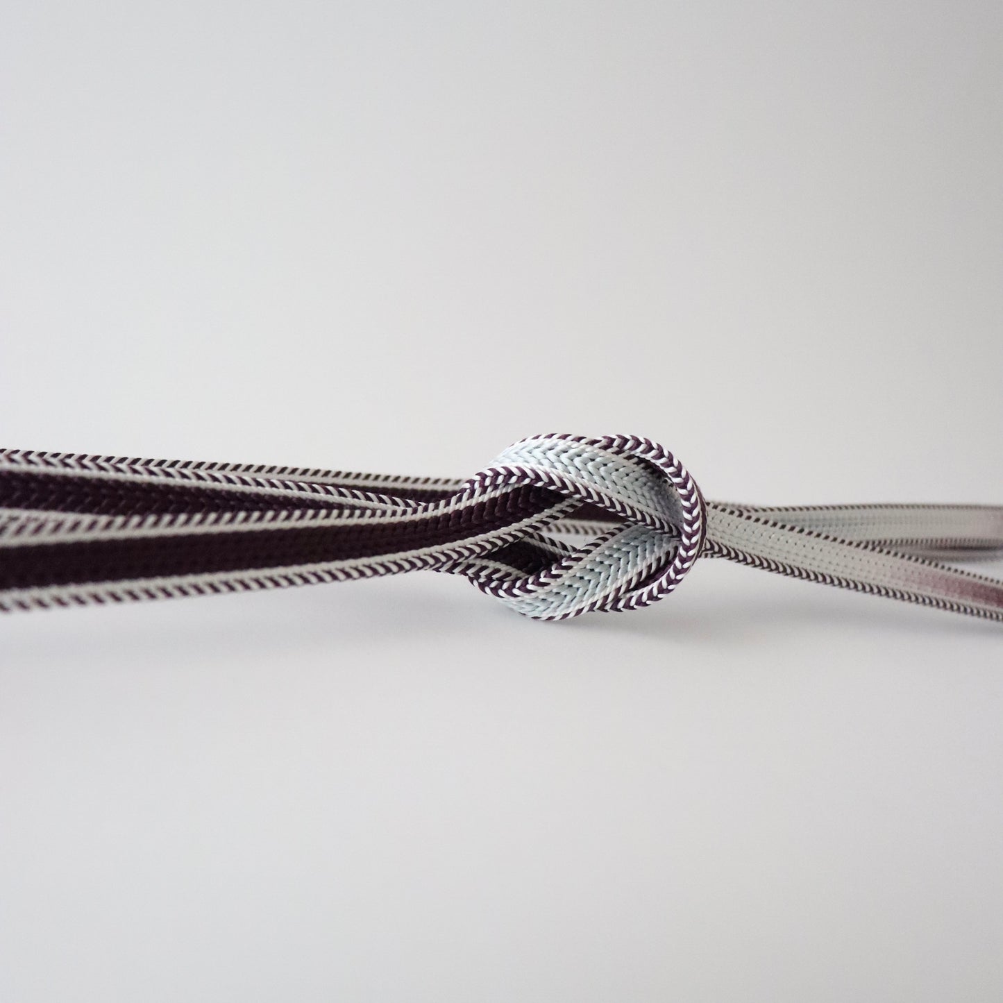 帯締め「綾竹耳縞片手先暈し裏無地 - purp/blu」和小物さくら