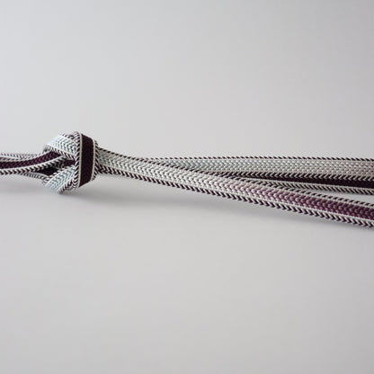 帯締め「綾竹耳縞片手先暈し裏無地 - purp/blu」和小物さくら