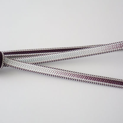 帯締め「綾竹耳縞片手先暈し裏無地 - purp/blu」和小物さくら