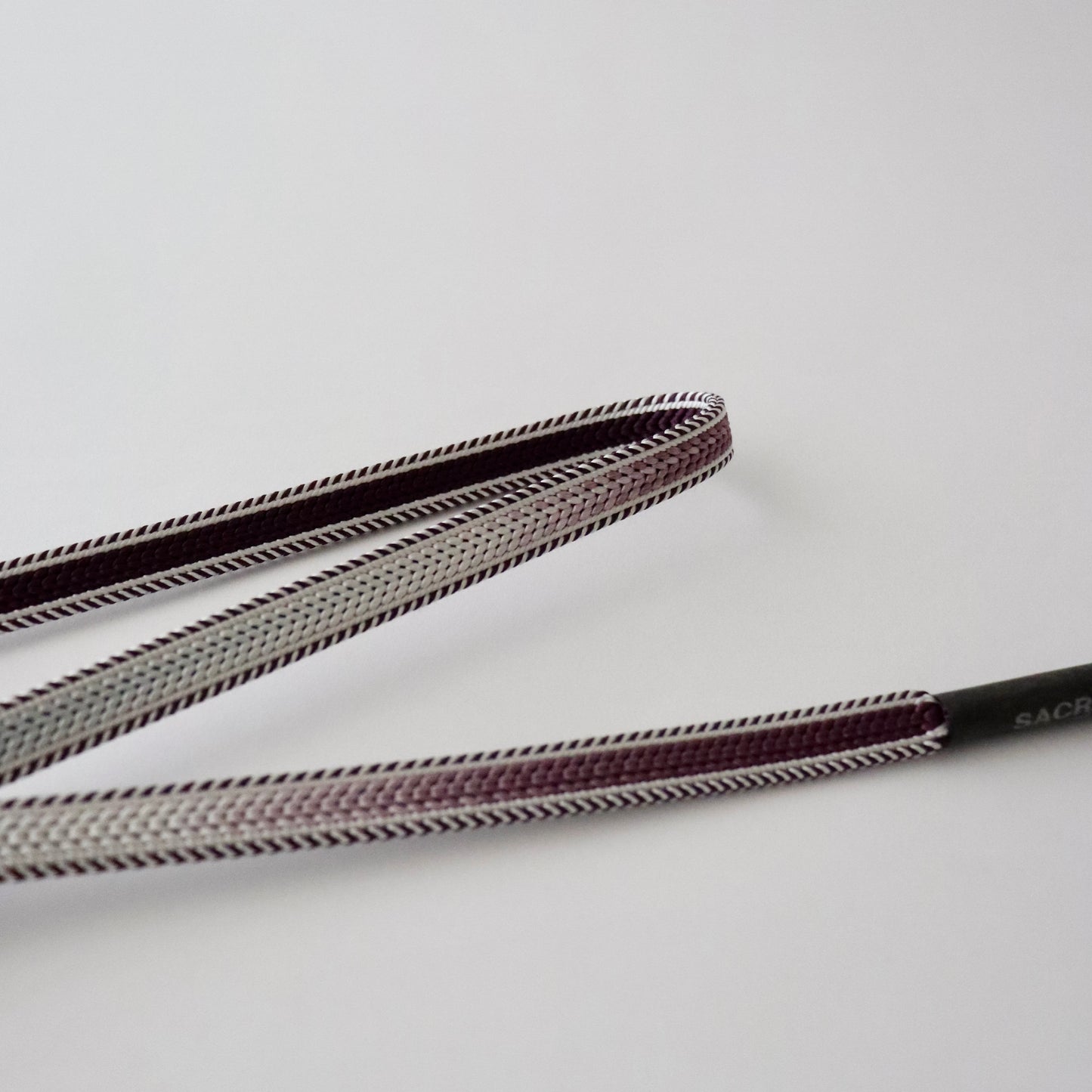 帯締め「綾竹耳縞片手先暈し裏無地 - purp/blu」和小物さくら