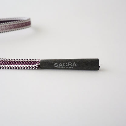 帯締め「綾竹耳縞片手先暈し裏無地 - purp/blu」和小物さくら