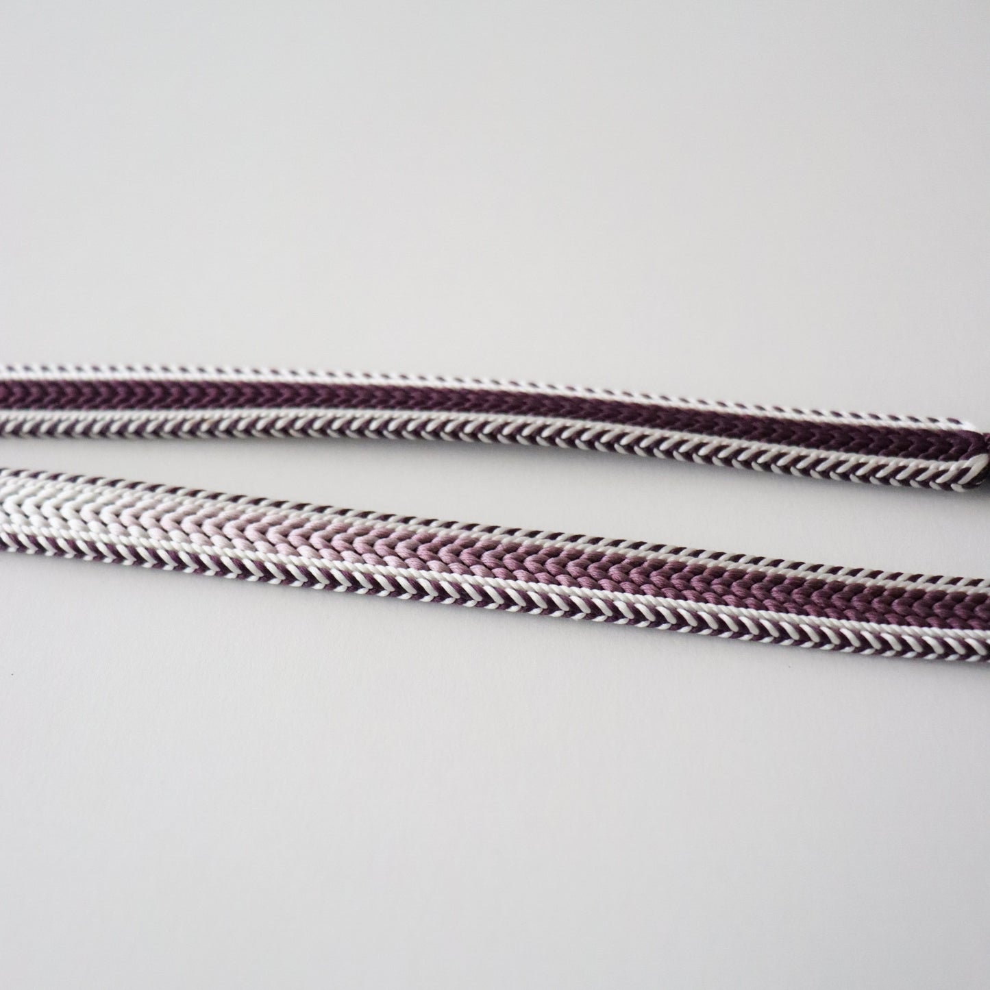 帯締め「綾竹耳縞片手先暈し裏無地 - purp/blu」和小物さくら