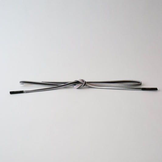 帯締め「綾竹耳縞片手先暈し裏無地 - gry/pnk」和小物さくら