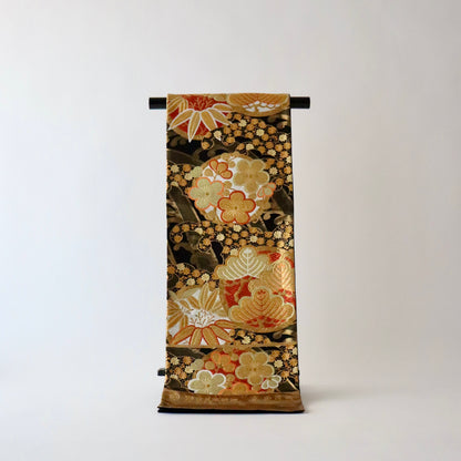 袋帯「松竹梅寿波文」河合美術織物