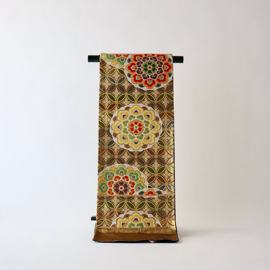 袋帯「有職七宝天井華文」河合美術織物