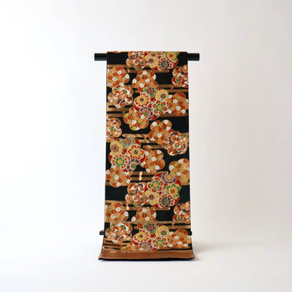 袋帯「霞に捻り梅」河合美術織物