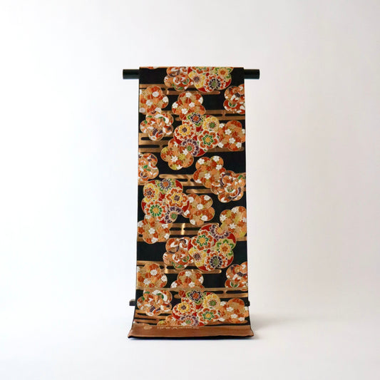 袋帯「霞に捻り梅」河合美術織物