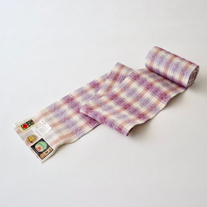 四寸帯「首里花織 - lav」勝連鈴奈