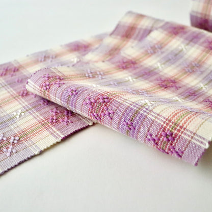 四寸帯「首里花織 - lav」勝連鈴奈