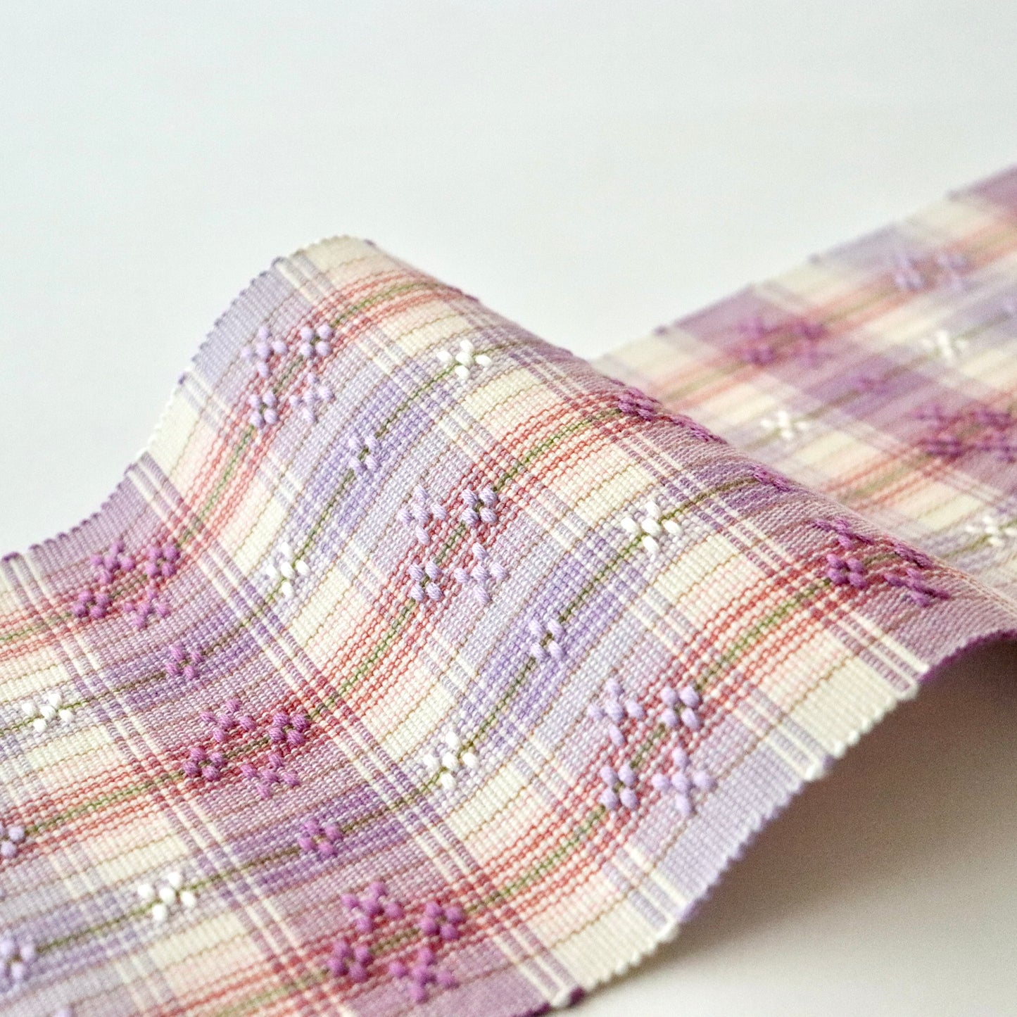 四寸帯「首里花織 - lav」勝連鈴奈