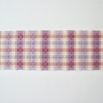 四寸帯「首里花織 - lav」勝連鈴奈